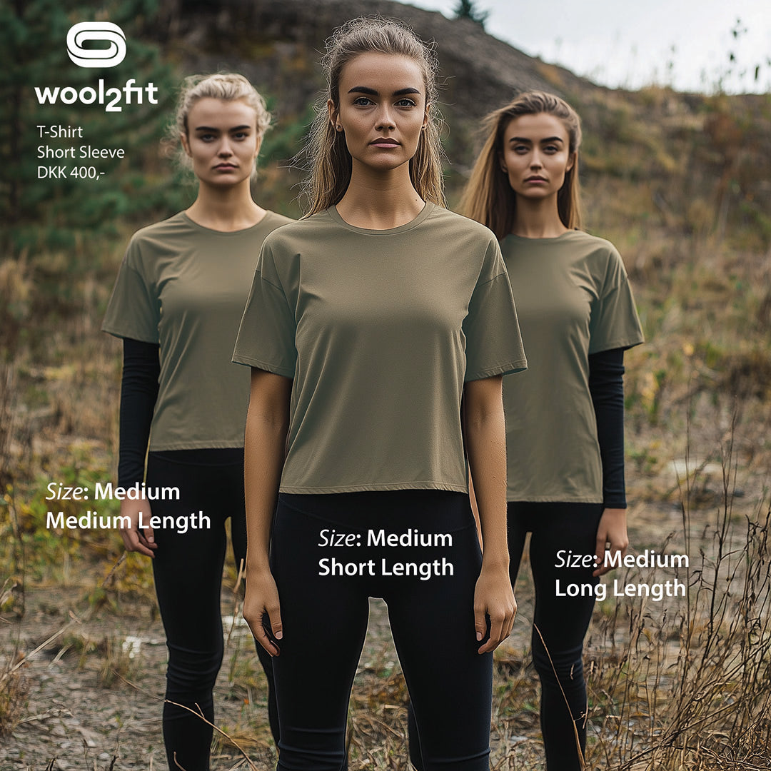 Kortærmet Uld T-shirt khaki
